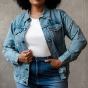 ABLE MERLY Distressed Denim Jacket